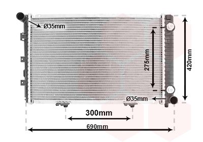 VAN WEZEL Radiaator,mootorijahutus 30002061